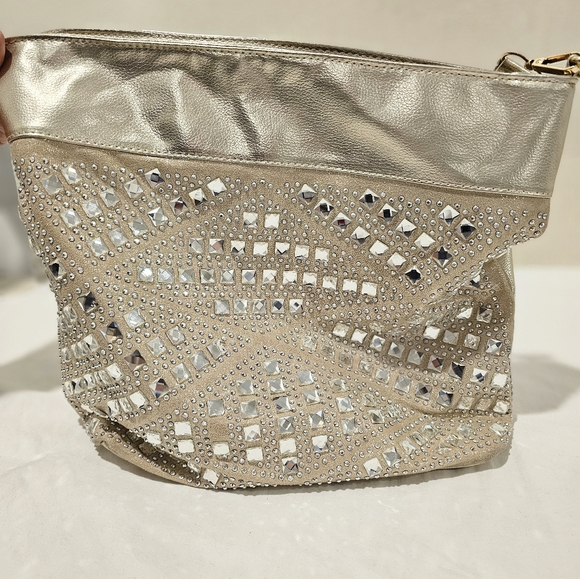 Gold Sparkle hobo shoulder bag - Picture 3 of 4